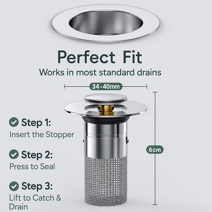 OrriDrain™ 2-in-1 Sink Stopper